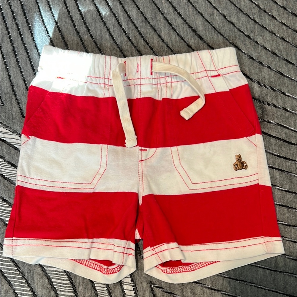 GAP Red and White Striped Cotton Shorts